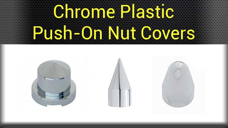 1.5 X 4.25 Inch Chrome Plastic Spike Lug Nut Cover, Push On For Hex Nuts &  Bolts - 4 State Trucks