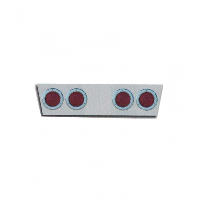 Universal 8-Inch Angled Rear Center Panel - Big Rig Chrome Shop