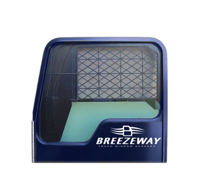 Pneumatic Rig Window Breezeway Truck Window Screen Combo Pack - Big Rig Chrome Shop