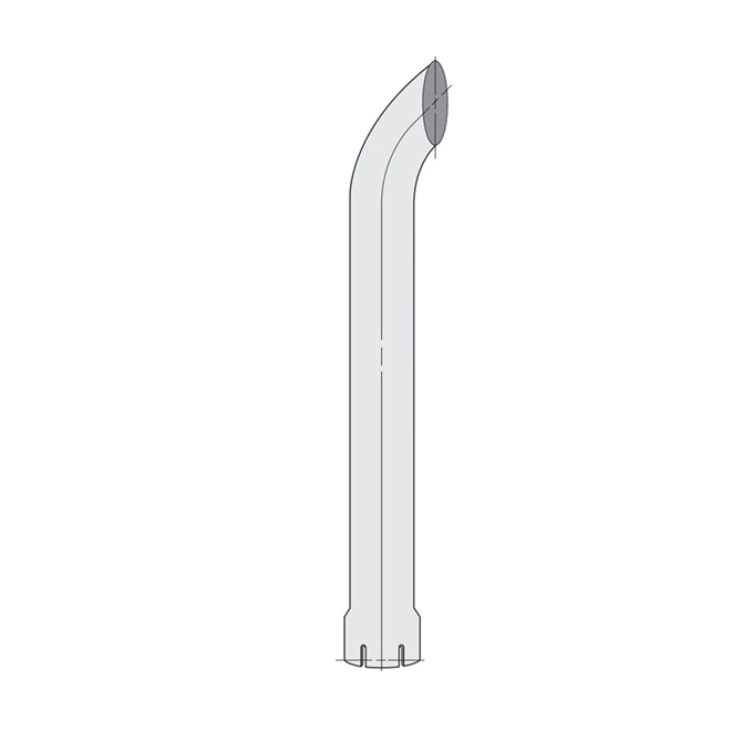 7-Inch Curved Stack with Slotted End - 2 Options | Big Rig Chrome
