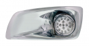Dual Function LED Kenworth T660 Front Bumper Light - (UP42719) Driver Side - Clear - With Visor