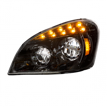Torque Halogen Headlight For Freightliner Cascadia 2008-2018 – Driver Left Side – With Bulbs, DOT/SAE