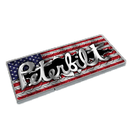 Peterbilt Rectangle Emblem Original Style USA Flag
