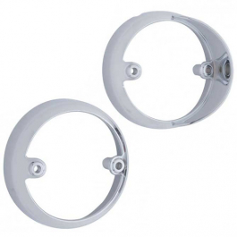 Buy Shop 3-Inch Round LED Light Bezels | Big Rig Chrome Shop