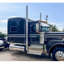 Peterbilt 389 7-Inch Chrome Exhaust System | Big Rig Chrome Shop