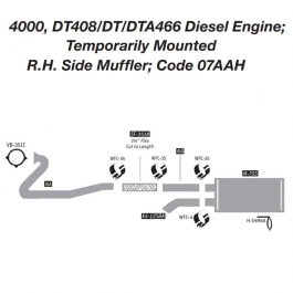 International 4000 DT408/DT466 Diesel Exhaust Layout Guide
