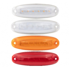 5 3/4 x 1 3/4 Oval LED Clearance Marker Light - Big Rig Chrome