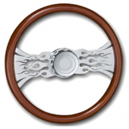 Flame Steering Wheels for International Navistar - Big Rig Chrome