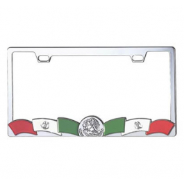 Mexican Eagle Chrome License Plate Frame - Big Rig Chrome Shop