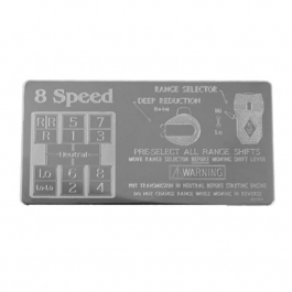 Stainless Steel 8-Speed Overdrive Shift Pattern - Big Rig Chrome