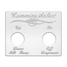 Buy Stainless Steel Cummins Switch Plate - Up/Down/On/Off