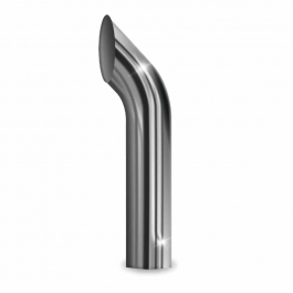 60-Inch Curved Top Stack - 6 Inch Diameter | Big Rig Chrome Shop