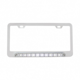 Buy Deluxe LED Chrome License Plate Frame - Big Rig Chrome Shop