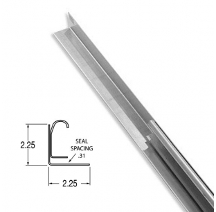 Roadside 2 Inch Vertical Track & Right Angle Assembly with .31 Inch Spacing for Roller Doors