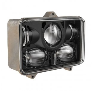 4x6 Inch LED Military Headlight with Front Position and 3 Point Mount