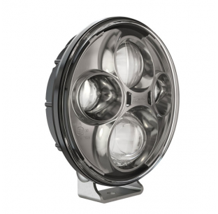 7 Inch Round LED High Beam Off Road Truck Light, 12-24V, Chrome Inner Bezel