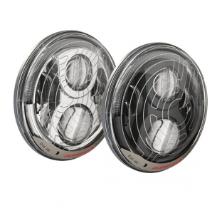 7 Inch Round 12-24V LED High And Low Beam Heated Headlight 