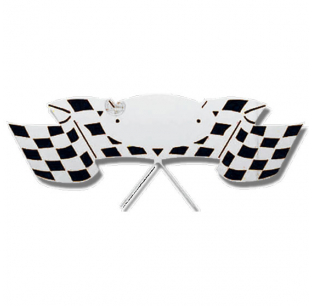 Peterbilt Checkered Flag Emblem Accent - Stylish and Durable Truck Accessory