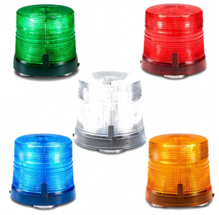 Spire 100 LED Magnetic Mount Short Dome Beacon - High Visibility Emergency Light