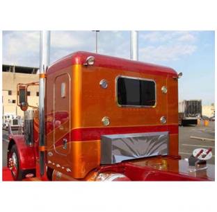 Peterbilt 304 Mirror Finish Stainless Steel Extended Shock Box Cover