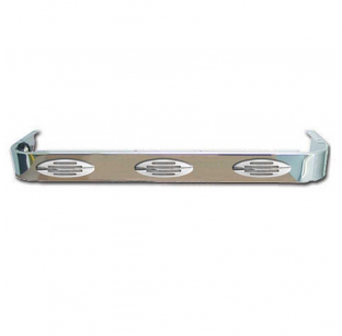 Peterbilt 379 36 Inch Sleeper Panels with 6 Amber Flatline Marker LEDs, Stainless Steel, Fits 1993-2007 Models