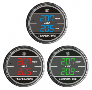 Peterbilt 2006+ Front & Rear Drive Axle Temp Dual Display Gauges