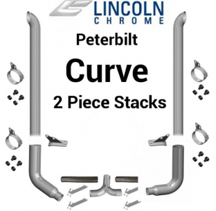 Peterbilt 389 Glider/Non-DPF 7 Inch Curved Lincoln 2 Piece