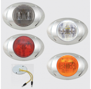 P3 LED Marker And Clearance Lights With .180 Bullet Plugs