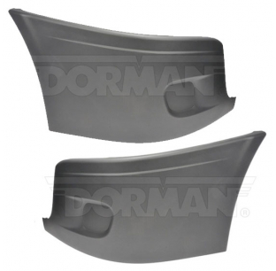 Freightliner Cascadia Gray Replacement Bumper End Covers No Fog Light Cutout