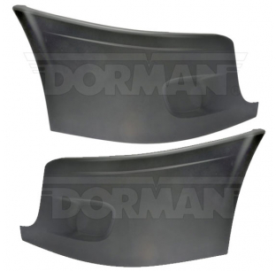 Freightliner Cascadia Black Replacement Bumper End Covers Without Fog Lights Cutout