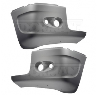 Freightliner Century Class Heavy Duty Bumper End Cap with Fog Light Cutouts