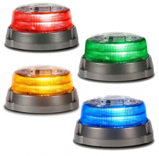 Pro LED Short Dome Beacon Light with Clear Lens - High Visibility Safety Light