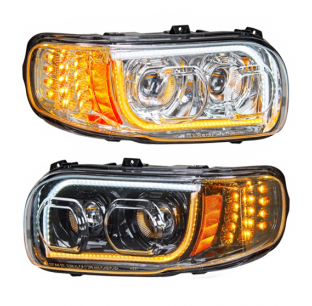 Peterbilt 388, 389 And 567 LED Headlight With LED Position Light And LED Turn Signal