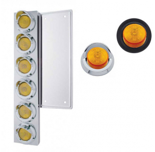 Freightliner Front Air Cleaner Brackets with 2 Inch Incandescent Lights