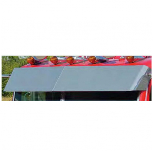 Peterbilt Multi-Fit Ultracab & Flat Top Blind Mount Visors, 14 & 11 Inch Drop, Stainless Steel, Fits 2005-2016 Models, Includes Hardware