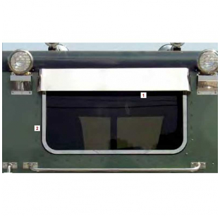 Peterbilt One Piece Rear Visor & Window Trim Kit - Stainless Steel, Fits Most Models, Roadworks 1-Year Warranty