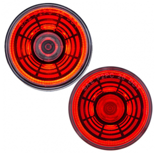 2.5 Inch 4 Red LEDs Abyss Clearance and Marker Light for Vehicles