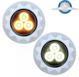 3 High Power LED Mini Warning Light w/Bezel in Dual Funtion