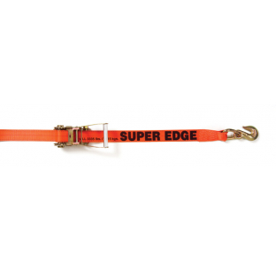 Super Edge 2x27 Ft Ratchet Strap with #416 Grab Hook - Heavy-Duty Cargo Securement