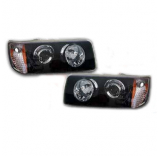 Freightliner FLD 120/112 2000+ Matte Black Headlight - Durable, Stylish Replacement