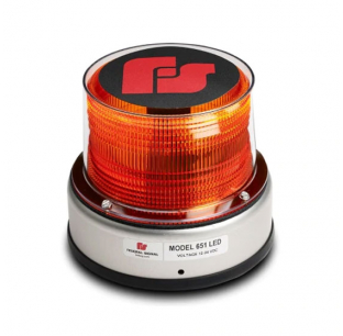 Model 651 LED Short Dome Beacon with Permanent 1 Inch Pipe Mount