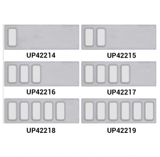 Chrome Dash Switch Panel Covers with 1-6 Openings for International Trucks - Easy Mount with Double Sided Tape