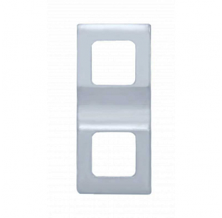 Chrome Plastic Switch Cover for Freightliner Cascadia with 2 Openings - Set of 2 by United Pacific