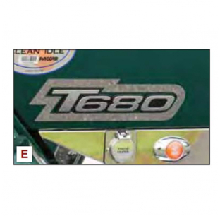 Kenworth T680/T880 Door Logo Trim - 4 Designs: Border, Pointed, Rounded, Squared - Roadworks 05122016KMH
