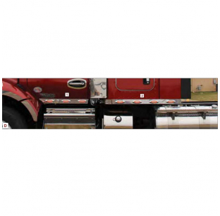 Kenworth T680/T880 Sleeper Truck & DayCab Panels with Dual Stacks - 3 Inch Face, Heater Plug Hole, Light Hole Options