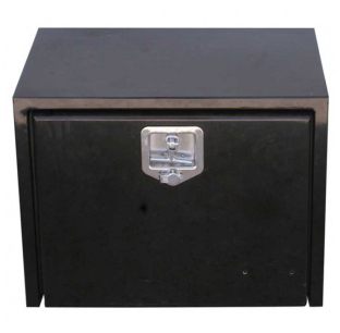 Black Steel Tool Box, 36 or 48 Inch Length, Lockable with 2 Keys, Fits Most Truck Models