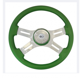 16 Inch Classic Green 4 Spoke Steering Wheel - Durable and Stylish