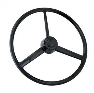 20 Inch Retro Three-Spoke Blackout Steering Wheel - Classic Design, Perfect Fit