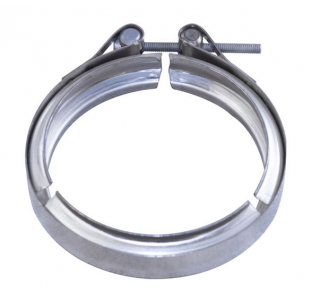 Stainless Steel 6.42 Inch V-Band Exhaust Clamp for Cummins, Detroit, Volvo, Navistar