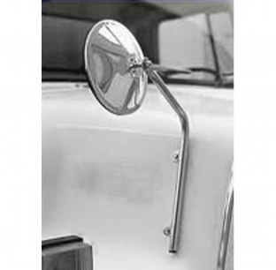 Stainless Hood Mount Safety Mirror Assembly